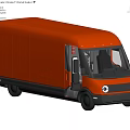 Red Modern Commercial Van With Sleek Exterior Design On Urban Road