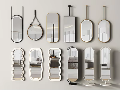 Mirror Full-body Mirror Dressing Mirror Makeup Mirror Floor Mirror Hanging Mirror Bathroom Mirror 3d model