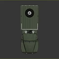 Military Green Armored Tank With Turret Cannon Heavy Tracks And Armor Design