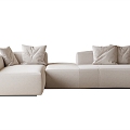 Modern corner fabric sofa 3d model