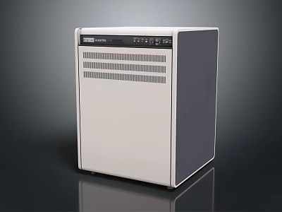 Air Conditioner Fan Standing Modern Design With Control Panel And Ventilation Grilles 3d model