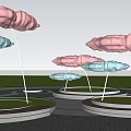 Cloud Theme Frame Cloud Art Device Rest Seat Outdoor Porch Frame Cloud Frame 3d model