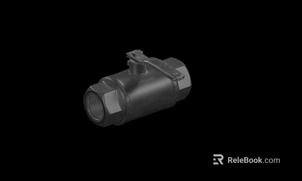 Durable Industrial Metal Ball Valve With Lever Handle For Pipeline Control 3d model 