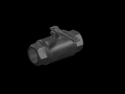 Durable Industrial Metal Ball Valve With Lever Handle For Pipeline Control 3d model