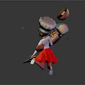 Game Movie Character Chef With Mexican Flag Skeleton Decoration Pizza Chili Pepper And Confetti