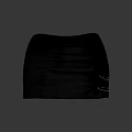 Fashionable Black Short Skirt with Side Metal Buckle Design and Modern Slim Fit