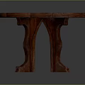 Classic Mahogany Round Table With Solid Wood Construction And Unique Leg Design 3d model