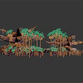 Wooden Timber Transport In Forest With Trucks Carrying Logs On Road