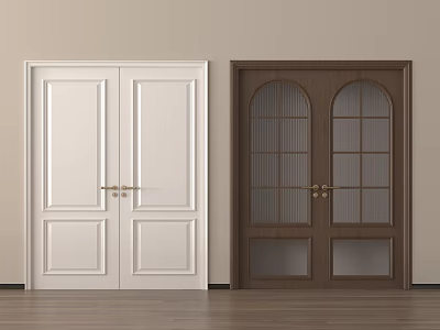 Jianou Modern Double Door Bedroom Door Single Door Double Door Mother Door 3d model