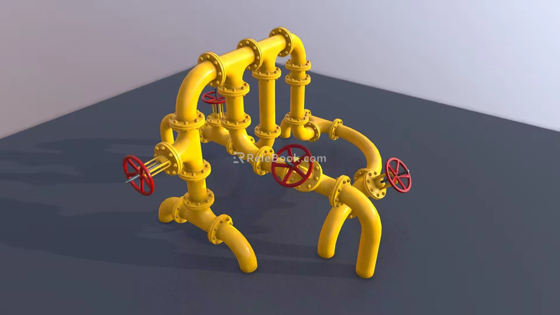Modern pipeline in pipeline 3d model