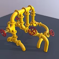 Modern pipeline in pipeline 3d model