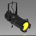 Black Metal Decorative Spotlight Light with Yellow Illumination and Bracket Design