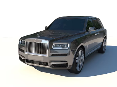 Luxury Black Rolls Royce SUV With Chrome Grille And Large Alloy Wheels 3d model