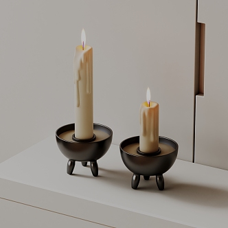 Modern candles 3d model