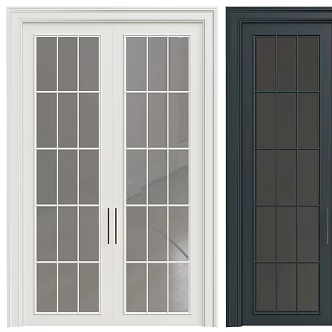 Modern double door 3d model