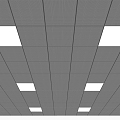 Perforated aluminum plate ceiling flat lamp perforated plate aluminum veneer aluminum gusset plate 3d model