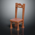 Classic Wooden Chair With Simple Backrest Design And Sturdy Legs Structure