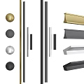 Modern Cabinet Pulls and Handles with Gold Silver Black Finishes and Round Bar Designs