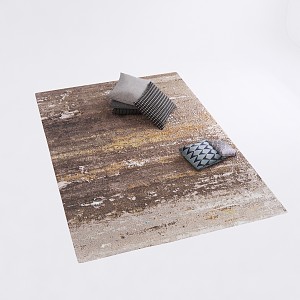 modern square carpet 3d model