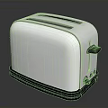 Electric Toaster With Silver Shiny Stainless Steel Body Black Base Modern Design And Control Knobs 3d model