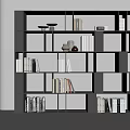 Bookcase Display Cabinet File Cabinet Green Plant 3d model