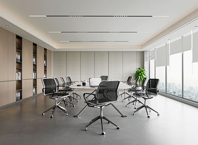 Modern Meeting Room Meeting Table and Chair 3d model