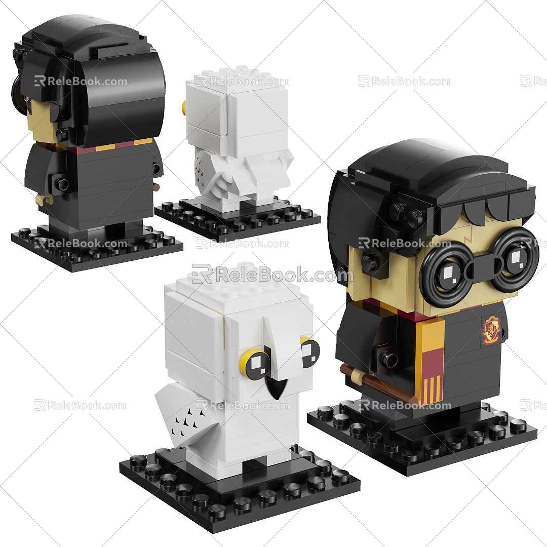 Modern Lego Lego Harry Potter and Hedwig 3d model