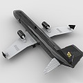 LEGO toy blocks airplane passenger plane 3d model