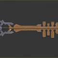 Unique Decorative Weapon with Blue and Brown Color Metallic Shine and Intricate Design