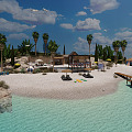 Modern Beach Resort Beach Sandpit 3d model