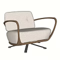 Modern Light Gray Leisure Chair Upholstered Fabric Wooden Armrests Black Metal Star Base