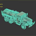 Camouflage Military Tanker Truck Detailed 3D Model With Realistic Off Road Design