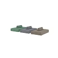 Modern Sectional Sofa With Soft Linen Fabric Neutral Tone And Removable Cushions
