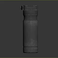Tactical Weapon Grip Component With Textured Metal Surface And Industrial Design