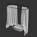Modern Bathroom Space Featuring White Shower Curtain Oval Bathtub And Soft Towels