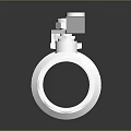 Durable White Plastic Cap With Handle And Threaded Base Structure