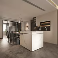 Modern Living Dining Room Interior With Sofa Chair Coffee Table TV And Plant