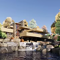 Stunning Detached Villa Surrounded by Trees With Waterfall and Rock Formations