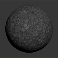 Gray Sphere Featuring Cratered Surface And Detailed Textured Appearance On Neutral Background 3d model