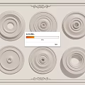 Gypsum round lamp panel 3d model