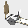 Sports Equipment Shooting Target Stand With Metal Frame And Humanoid Training Target