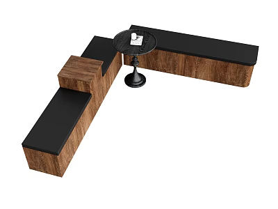 Card Seat Sofa Corner Sofa Log Sofa Coffee Table Side Table Coffee Table 3d model