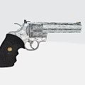 Realistic Inflatable Revolver Model With Black Finish And Detailed Grip
