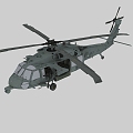 US MH60S Helicopter US Navy Gunship Transport Helicopter Military Helicopter Carrier 3d model