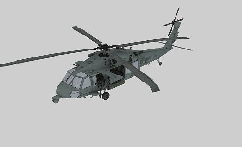 US MH60S Helicopter US Navy Gunship Transport Helicopter Military Helicopter Carrier 3d model