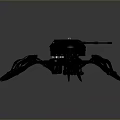 Mechanical Spider Robot With Black Body Multiple Legs And Antennas Design