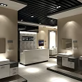 Oulu Bathroom Showroom Interior With Modern Display Cabinets And Fixtures