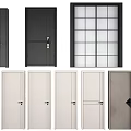 Modern Hinged Doors Collection With Various Colors Glass Panels And Minimalist Designs