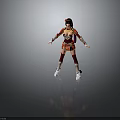 Fantasy Female Character In Decorative Traditional Outfit With Fox Companion Standing