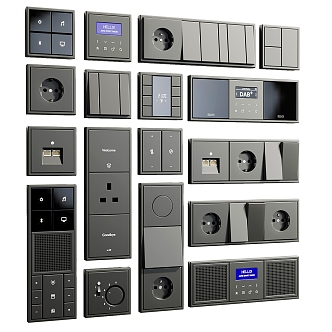 Switch Socket Air Conditioning Temperature Control Panel Home Intelligent Electronic Equipment 3d model